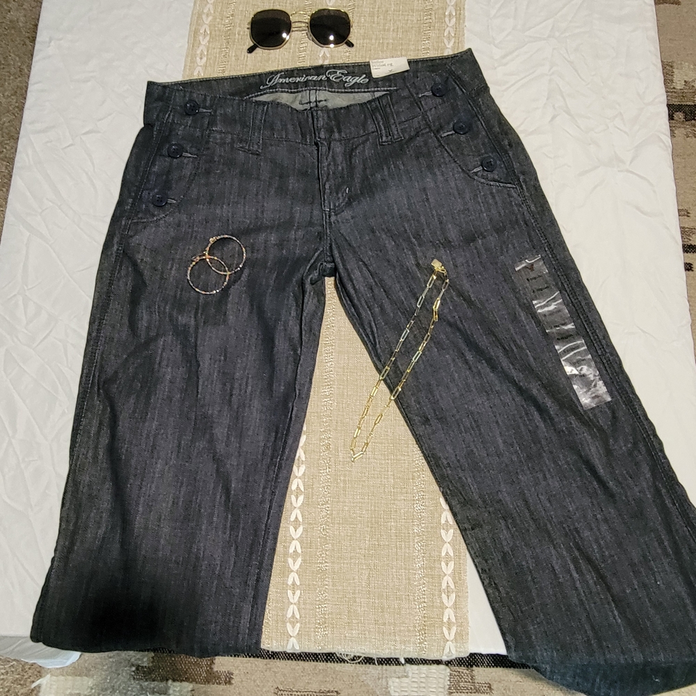 American Eagle Sailor Wide Leg Jeans Womens.